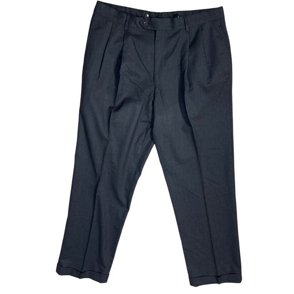 JoS A Bank Dress Pants Slacks Wool Cashmere Size 35 Dark Grey - Picture 1 of 7